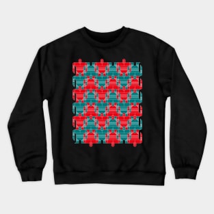 Vintage robots tessellation Crewneck Sweatshirt